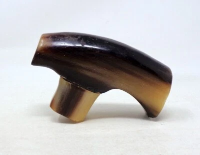 Pommeau ancien ombrelle canne parapluie en corne bovine - ART DECO 1930-40's - Photo 1/4