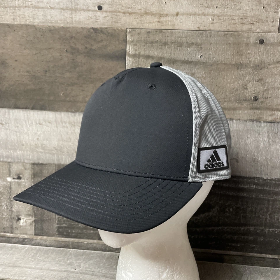 Adidas Golf Snapback Hat Men’s Adjustable Baseball Cap Black Gray EUC
