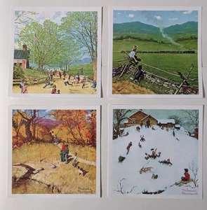 Vintage Norman Rockwell Prints - "Seasons" Collection - 1974 - 11" Matte - Picture 1 of 11