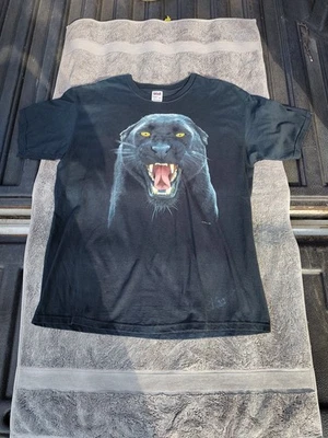 Camiseta De Colección Años 90 Human I Pantera Negra Hombre Leopardo Tigre Gato XL Foto 1 de 4