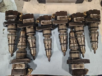 1997 Ford F250 F350 7.3 Powerstroke CA AB Set Fuel Injector AB1822803C1 - Image 1 of 4