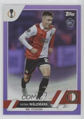 2022 Topps UEFA Club Competitions Purple Foil 38/75 Patrik Walemark Rookie RC - Image 1 of 3