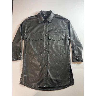 Zara Chaqueta Cuero Negro S Foto 1 de 4