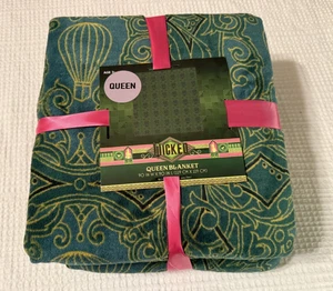 Manta de tamaño Queen WICKED Universal Emerald City (90in x 90in) ~ ¡NWT! - Imagen 1 de 8