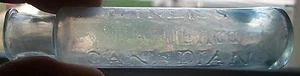OPEN EARLY 1840S FLARED LIP WINER'S CANADIAN VERMIFUGE CRUDE & NICE - Picture 1 of 5
