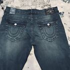 NWT True Religion Geno Men's Size 38x32 Flap Big T Relaxed Slim Jeans $199