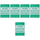 5pcs Do Not Block Driveway Sign Reminding Sign Vehicle Caution No