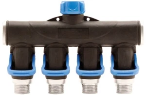 HGC708998 Rainmaker High Flow 4 Way Hose Adapter Outlet SAVE $ W/ BAY HYDRO - Picture 1 of 4