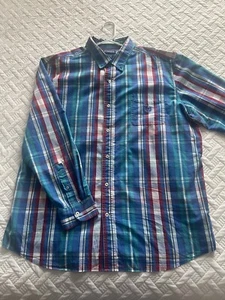 Chaps XXL Long Sleeve Button Down Shirt Plaid Multicolor Casual Men's Apparel - Picture 1 of 5