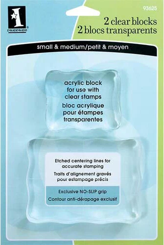 Inkadinkado Acrylic Mounting Blocks for Clear STAMPS Set of 2 Craft