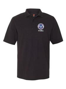 FEMA Embroidered Polo Shirt M-5X for Security Police Sheriff Rescue Homeland