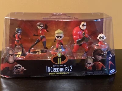 迪士尼皮克斯 Incredibles 2 家庭雕像包 Jackks 出品 2018 全新 — 第 1/4 张图片