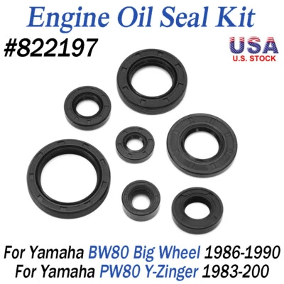 Sello de aceite 7 piezas 822197 para Yamaha BW80 Big Wheel 1986-1990 PW80 Y-Zinger 1983-2006 Foto 1 de 4