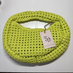 Sincerely Jules Shoulder Handbag Bright Lime Green Apple Gold Zipper Purse NWT - Picture 1 of 4