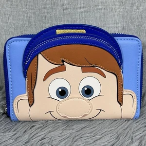 Cartera Loungefly Disney Wreck-It Ralph Fix-It Felix Cosplay Cremallera Alrededor NUEVA - Imagen 1 de 9