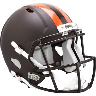 Casco de fútbol americano Cleveland Browns marrón alternativo 2025 réplica de velocidad tamaño completo Foto 1 de 3