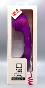 Teléfono Coco Retro Auricular Púrpura - Accesorio Móvil Funciona con Todos los Dispositivos - Imagen 1 de 9