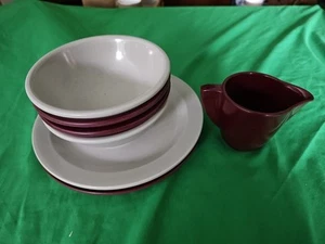 BOONTON WARE Bowls Plates Lot 7 Melmac/Melamine Fruit Cereal Bowls 5.5 Vintage - Picture 1 of 7