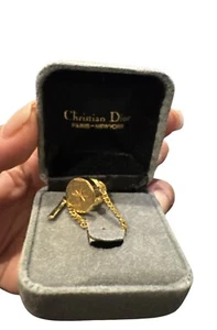 Christian Dior Krawattennadel Tack Pin goldfarben Herrenschmuck - Bild 1 von 4