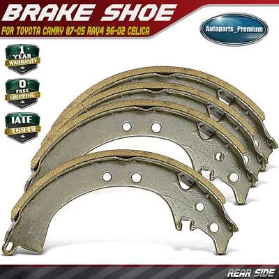 Par de zapatas de freno traseras cerámicas para Toyota Camry 1987-2005 Rav4 96-02 Celica Solara Foto 1 de 4