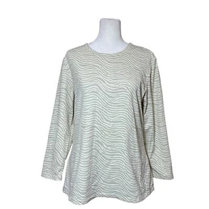 J MCLAUGHLIN Catalina Cloth Top Women Large Stretchy Classic Zebra Quiet Luxury - Picture 1 of 11
