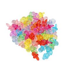 100Pcs Acrylic Pacifier Baby Shower Party Decor Mini Pacifier Toy Supplies ◈