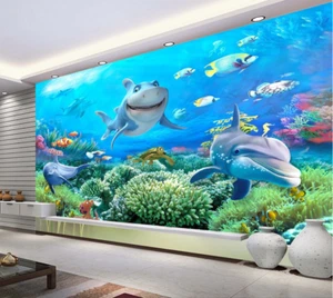 3D Shark Sea Water 8884 Wallpaper Mural Paper Wall Print Wallpaper Murals UK - Picture 1 of 6