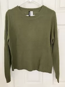 H&M Divided Women’s Crew Neck Knit Sweater, Olive, Size S - Picture 1 of 4