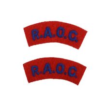 WW2 British Army- R.A.O.C. Shoulder Titles-Authentic Reproduction-Pair