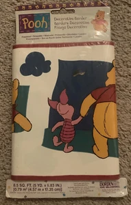Winnie the Pooh Decorative Prepasted Wallpaper Border Hunny Pot Borden 5 Yards - Picture 1 of 2