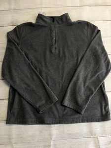 Sudadera G.H.Bass & Co. Para Hombre Gris Medio Polar 1/4 Cremallera Exterior Senderismo - Imagen 1 de 4