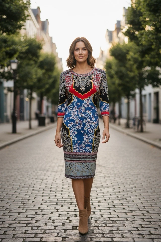 Платье миди Alice + Olivia Delora с цветочным принтом разноцветное оболочка размер 6 дворец - Изображение 1 из 4