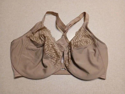 Sujetador Glamorise 38H beige sin forro cierre frontal con aros Foto 1 de 3