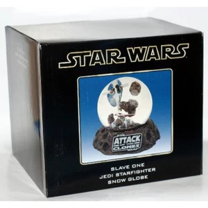 Star Wars L'attacco dei cloni Slave One Jedi StarFighter Globo di neve - Foto 1 di 3