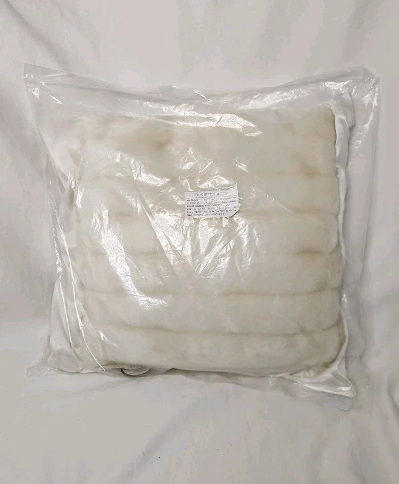 Bearington Baby Collection Creme de la Cream Baby Pillow Faux Fur & Satin NEW - Изображение 1 из 4