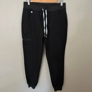 FIGS Zamora Black Scrub Jogger Pants Size Small hospital comfort tie waist - Picture 1 of 10
