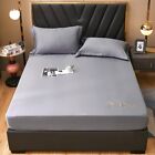 4 Corner with Elastic Band Bed Sheet Bedspread Non-slip Mattress Cover Dustproof