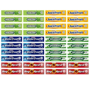 Assortimento Gomma 40 Confezioni - 5 Aromi Inc Doppia Menta Piperita - Foto 1 di 12