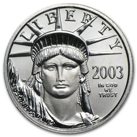 2003 1/4 oz Platinum American Eagle BU - SKU #24528 Cover