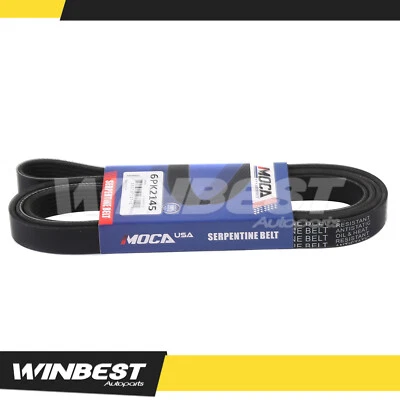 EPDM Serpentine Belt for BMW 535d X5 Dodge Challenger Charger Ford Mustang  - Image 1 of 4