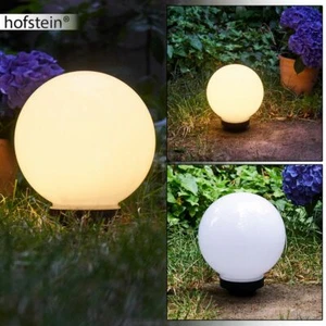 Aussen Steh Lampen weiß Wege Garten Terrassen Beleuchtung Kugelleuchte 20 cm - Bild 1 von 10
