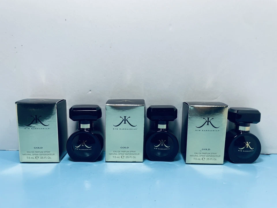 KIM KARDASHIAN - DORADO - EAU DE PARFUM - SPRAY - 0,25 OZ - NUEVO Y EN CAJA - LOTE DE 3 Foto 1 de 1