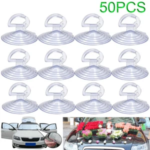 50X Ventose Coda di Rondine Auto Protezione Solare Ventosa Trasparente Ventose Auto - Foto 1 di 6