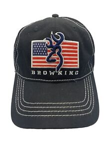 Browning American Flag Black Adjustable Baseball Ball Cap Hat