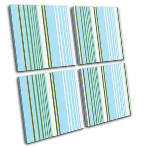 Retro Vintage Pattern Abstract MULTI CANVAS WALL ART Picture Print VA - Picture 1 of 1