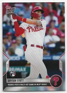 2022 Topps Now Bryson Stott Rookie #11 EN MANO juego multi-hit en debut PR: 1.844 - Imagen 1 de 2