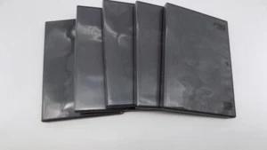 Lot of 5 Empty Black DVD/CD Cases Single Disc Inspected Clean Slim Standard F/S - Picture 1 of 1