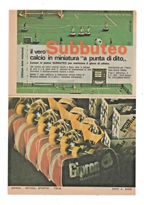 PUBBLICITÀ ADVERTISING WERBUNG ITALIAN CLIPPING 1975 SUBBUTEO CALCIO MINIATURA - Picture 1 of 1