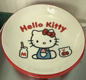 JUEGO DE 2 tazones de pasta de cerámica para cena con leche y pez dorado de Hello Kitty, 9 pulgadas NUEVO - Imagen 1 de 2