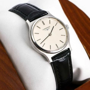 Reloj mecánico Longines antiguo plateado de cuerda manual para hombre vintage - Imagen 1 de 10